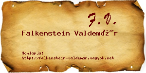 Falkenstein Valdemár névjegykártya